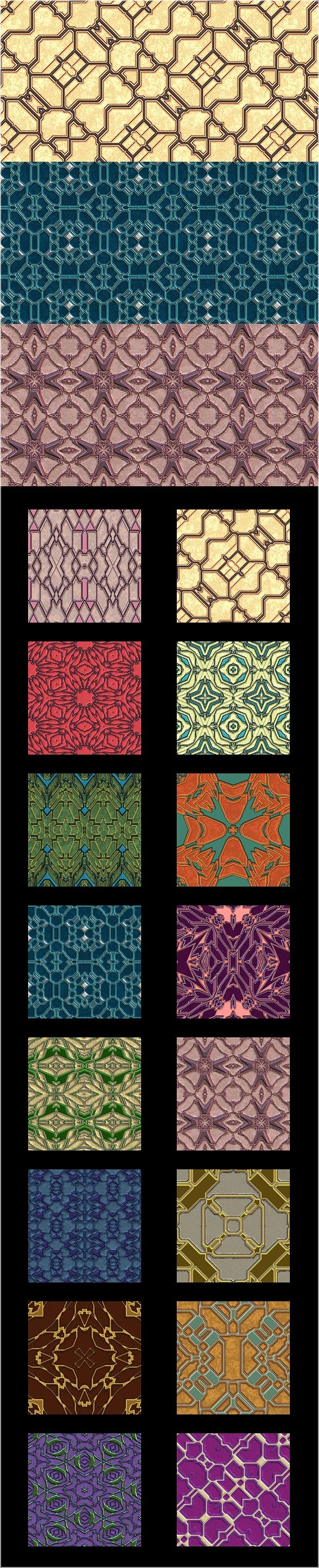 Alien Designer Walls - Pattern Pack - Techno / Futuristic Textures / Fills / Patterns