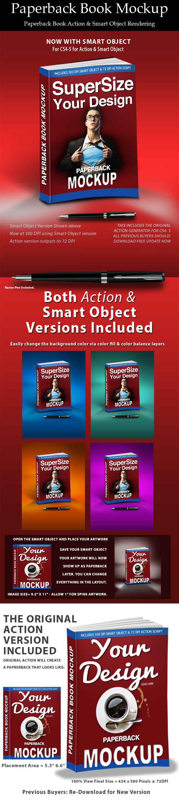 Paperback Book Action & Smart Object - Utilities Actions