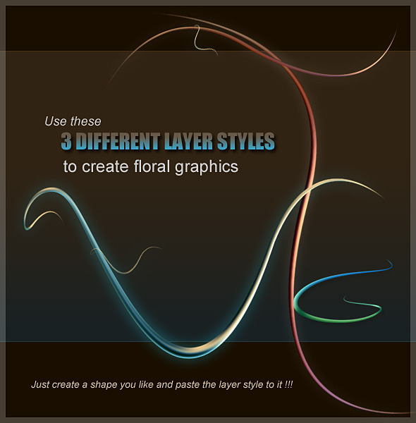 3D floral designs using rR layer styles - Text Effects Styles