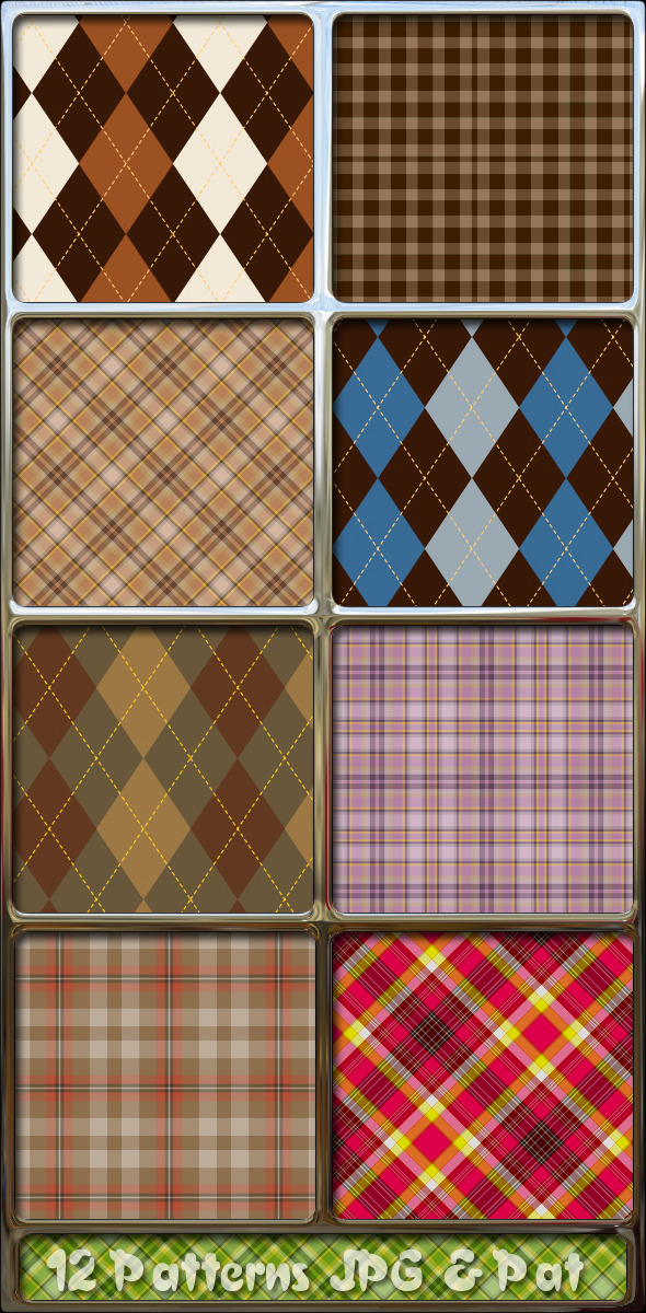 Argyle-tartan-plaid-fabrics-patterns - Textures / Fills / Patterns Photoshop