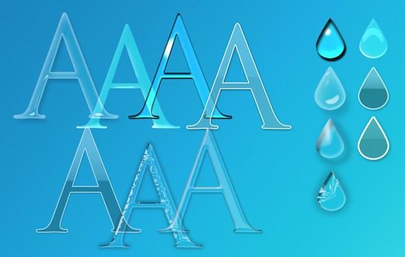 7 Glass Styles for Photoshop - Text Effects Styles