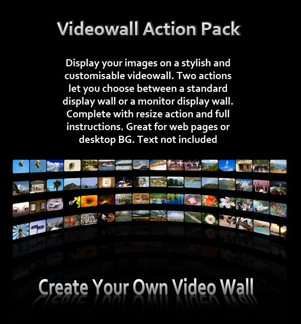 Video Wall Action Pack - Photo Effects Actions