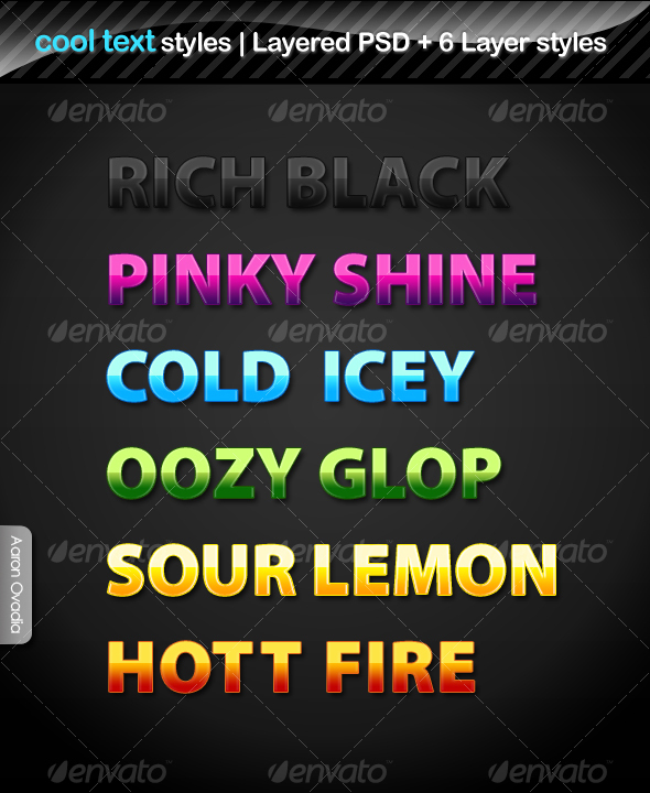Glossy Vibrant Text Effects and Styles - Text Effects Styles