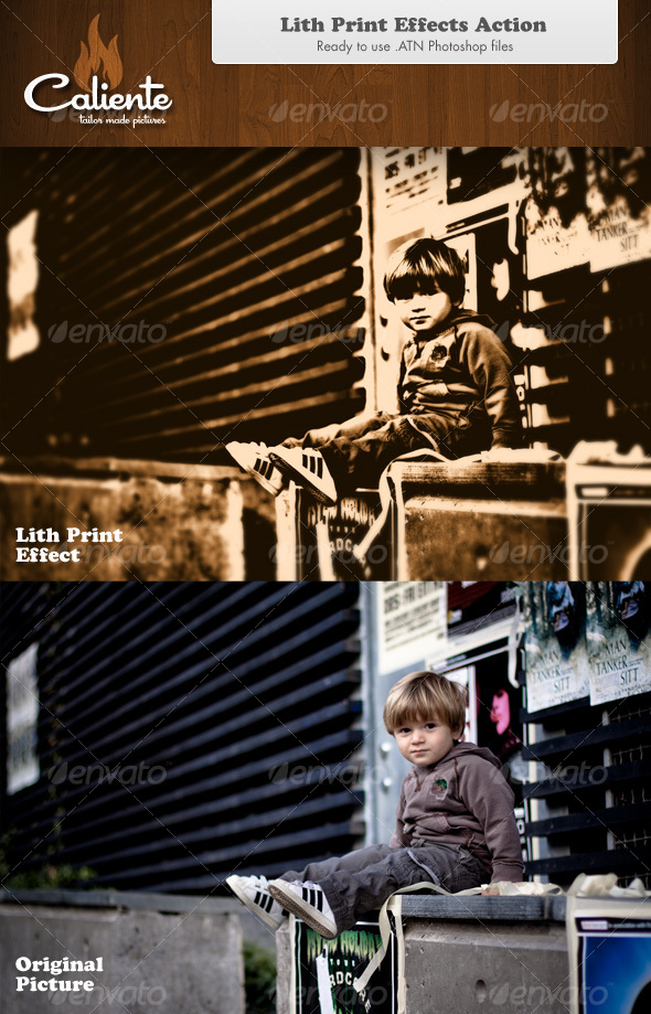 Lith Print Effect - Photoshop Action - Photo Effects Actions