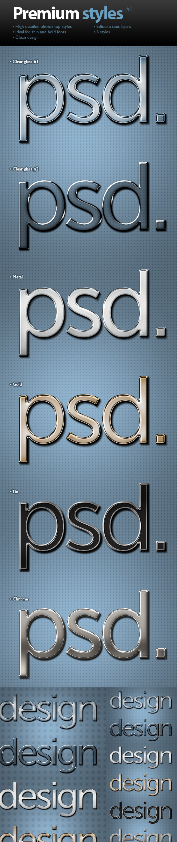 Premium text styles - Text Effects Styles