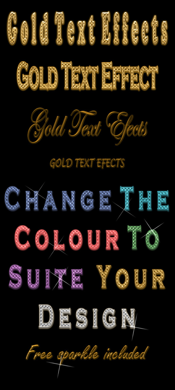 Gold Text Styles - Text Effects Styles