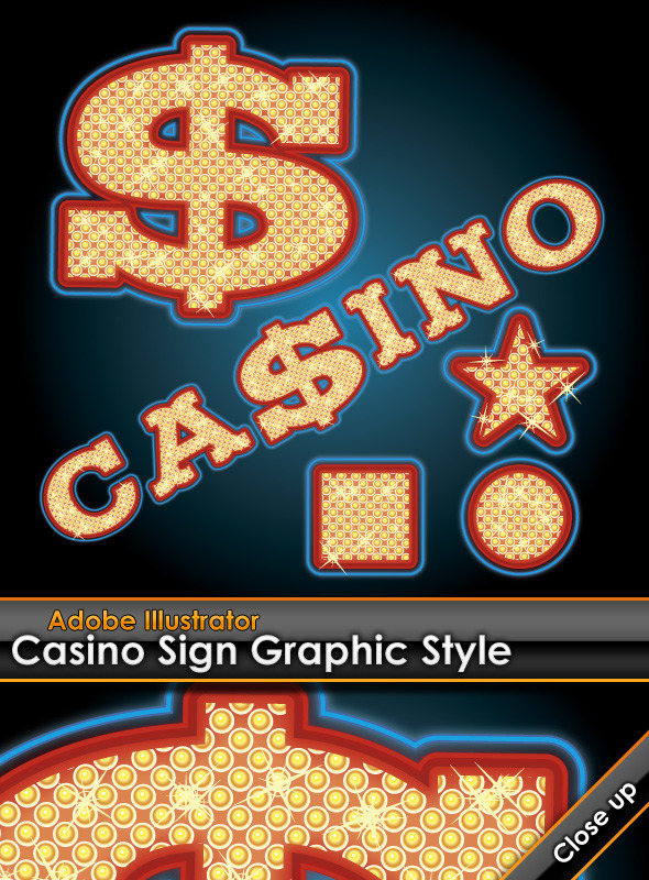 Casino Sign Illustrator Graphic Style - Styles Illustrator