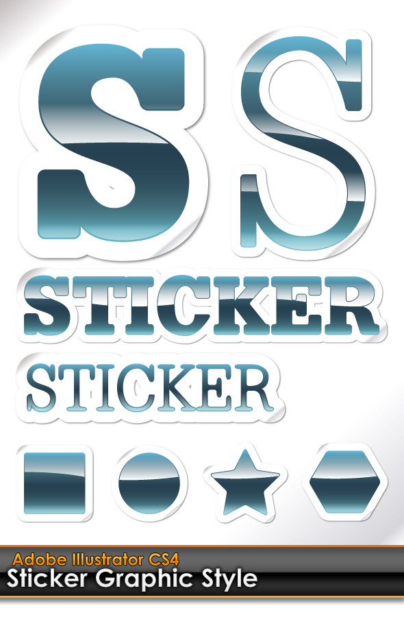 Sticker Illustrator Graphic Style - Styles Illustrator