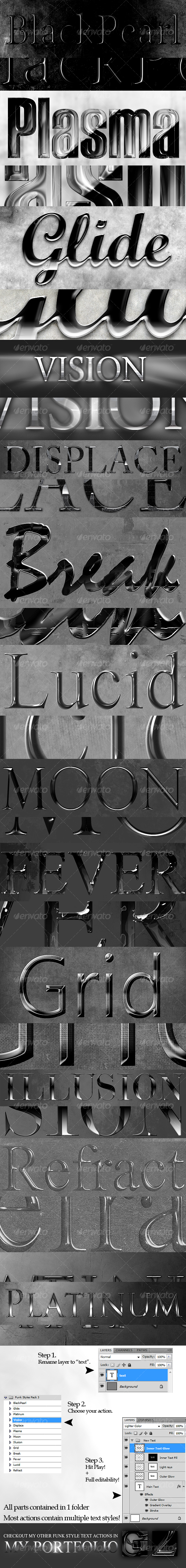 Funk Text Style Actions Pack 3 - Text Effects Actions