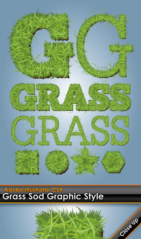 Grass Sod Illustrator Graphic Style - Styles Illustrator