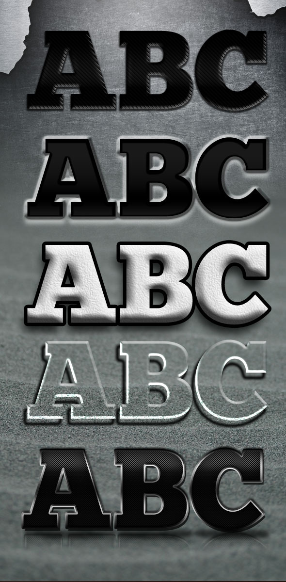 Beveled Professional Web 2.0 Styles Pack - Text Effects Styles