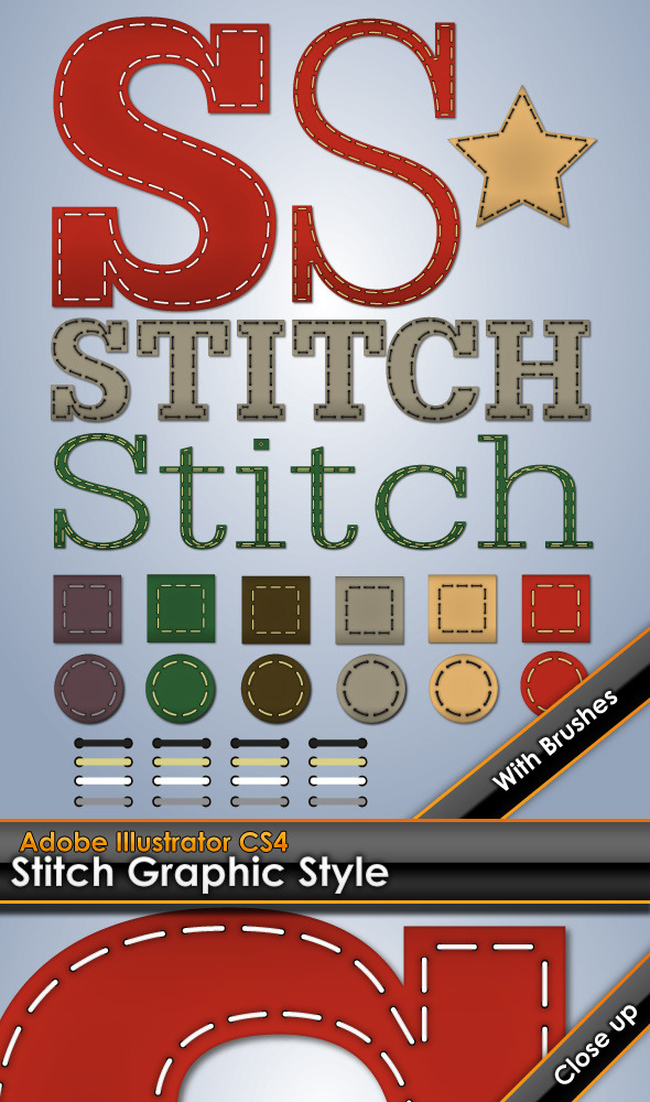 Stitching Illustrator Graphic Style - Styles Illustrator
