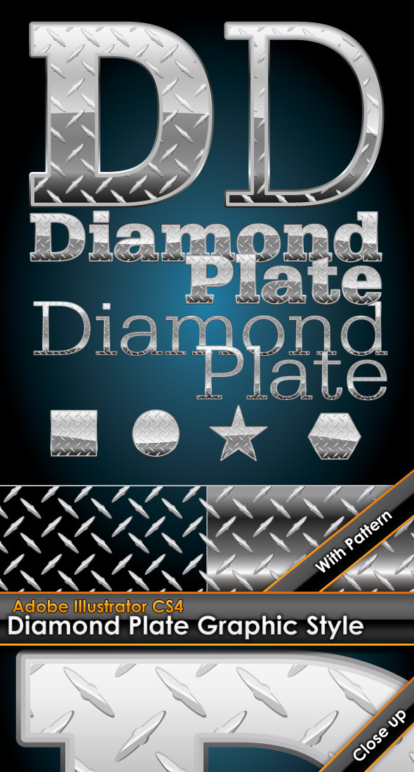 Diamond Plate Illustrator Graphic Style & Pattern - Styles Illustrator