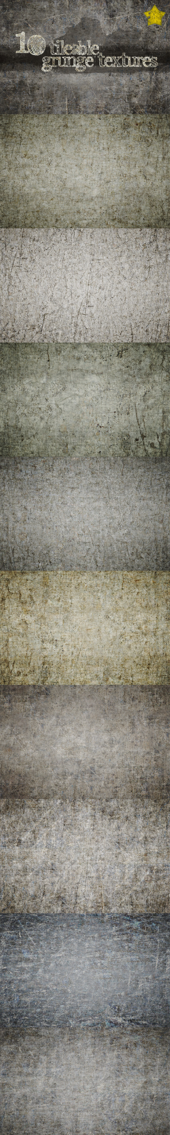 10 Tileable Grunge Textures - Miscellaneous Textures / Fills / Patterns