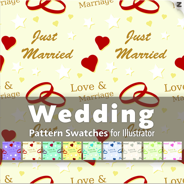 10 Wedding Pattern Swatches - Miscellaneous Textures / Fills / Patterns