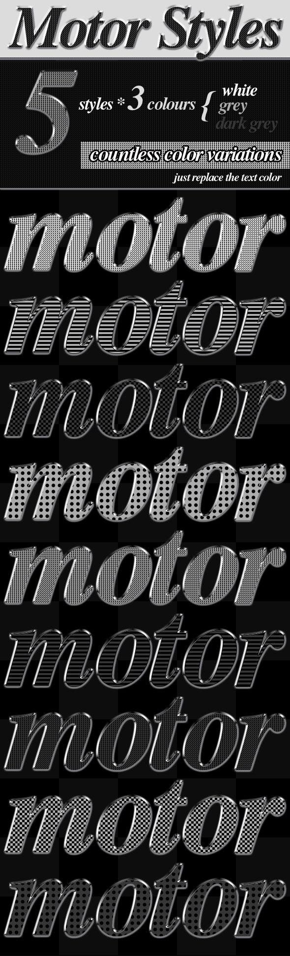Motor Styles - Text Effects Styles
