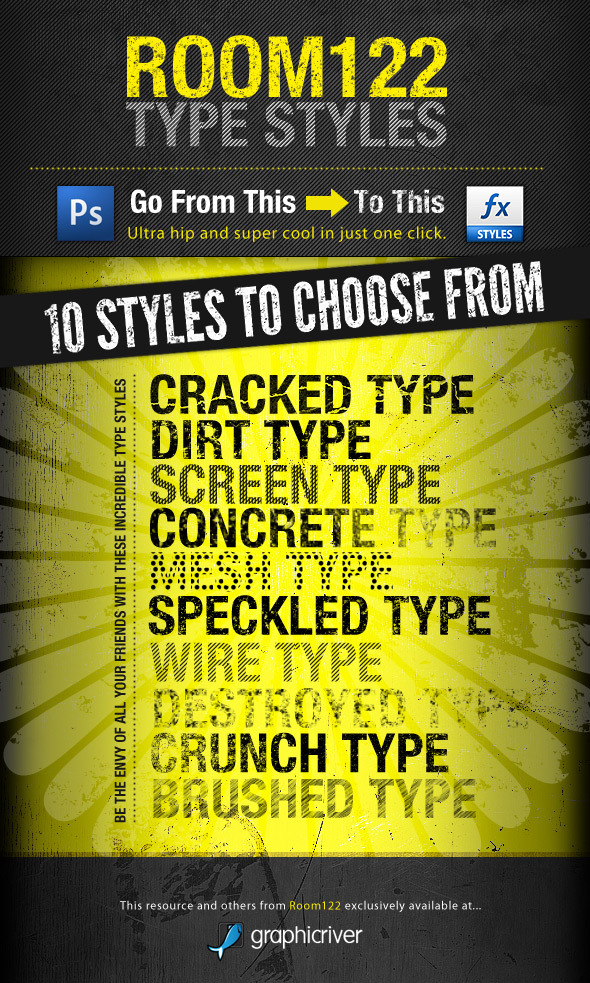 Room122 Type Styles - Text Effects Styles