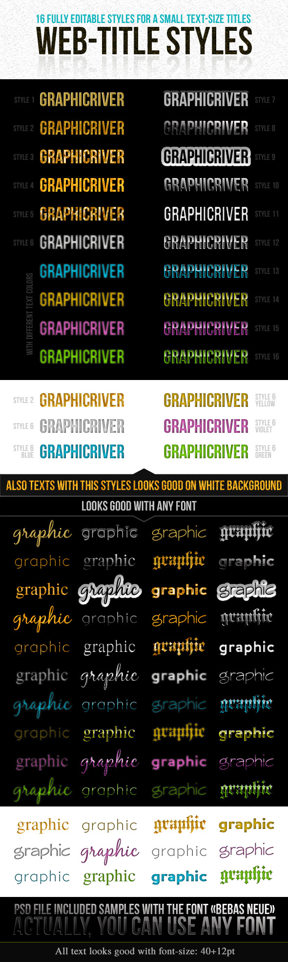 Web-Title Styles - Text Effects Styles