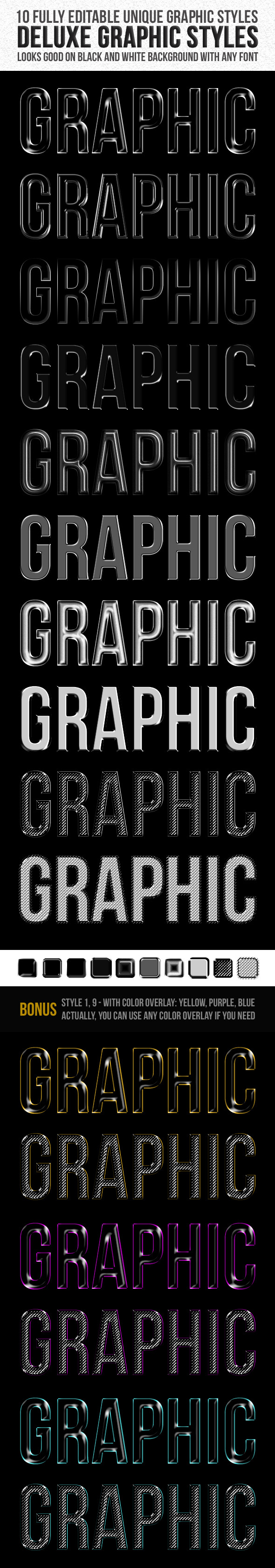Deluxe Graphic Styles - Text Effects Styles