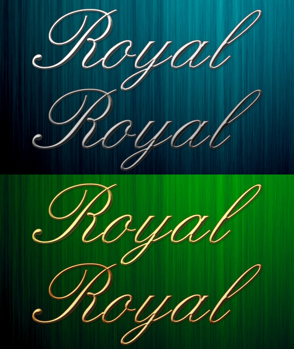 4 Royal Metal Photoshop Styles - Photoshop Add-ons