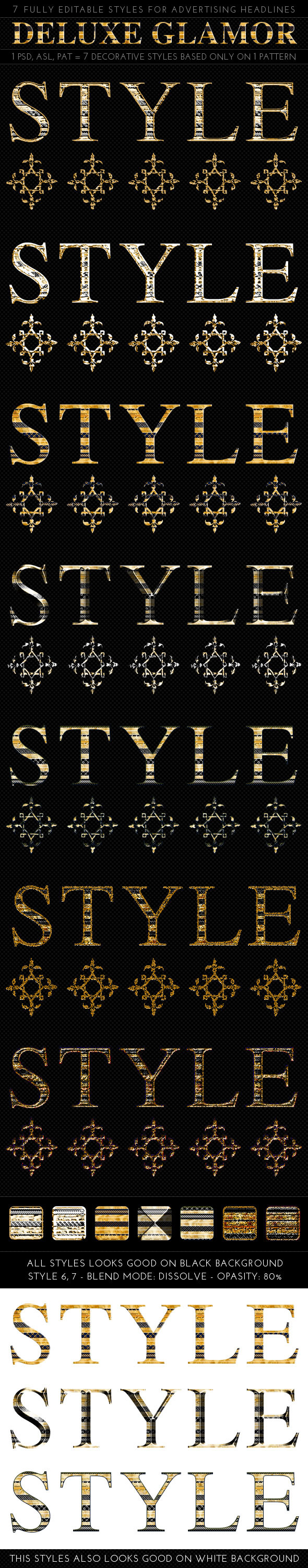 Deluxe Glamor Styles - Text Effects Styles