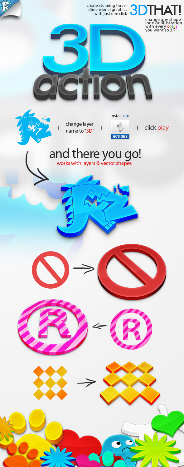 3D That! – Get into three dimensions - Text Effects Actions
