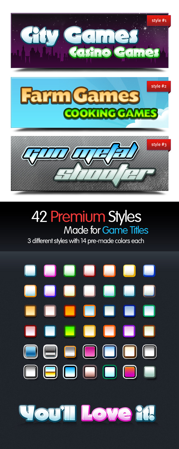 Premium Text Styles for Games - Text Effects Styles