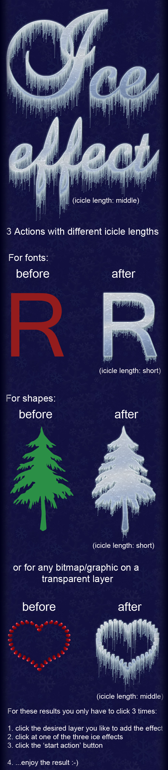 Ice Effect - Text Effects Actions