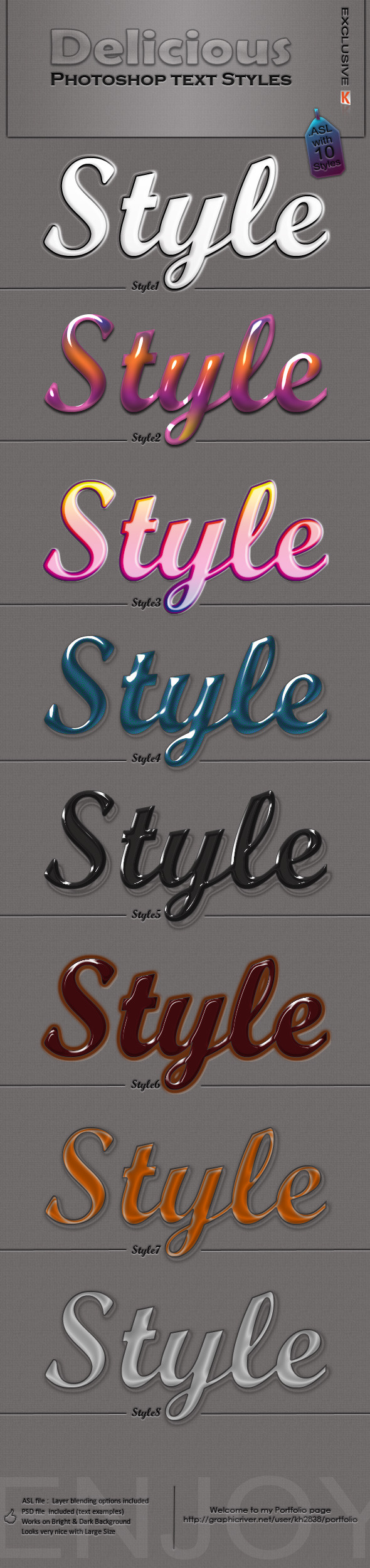 Delicious Photoshop Styles - Text Effects Styles