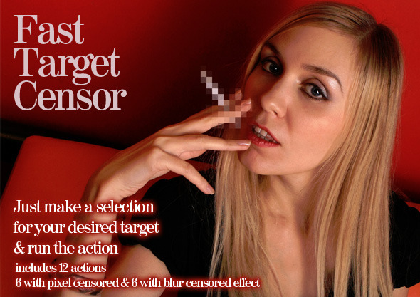 Fast Target Censor - Photoshop Add-ons