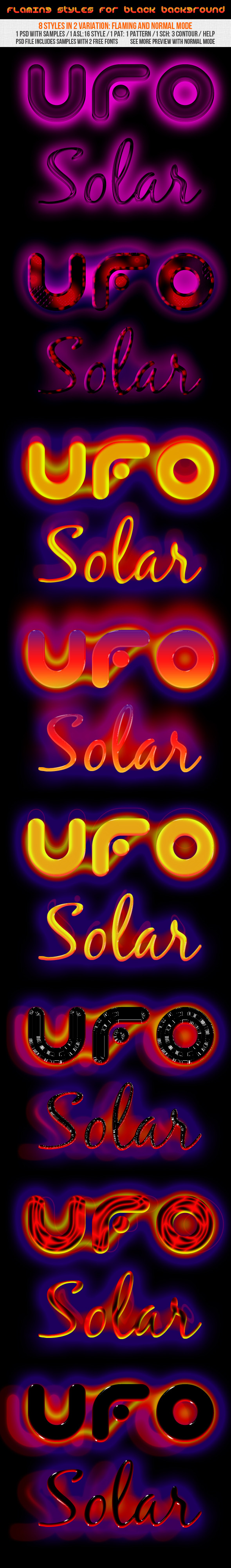 Flaming Styles for Black background