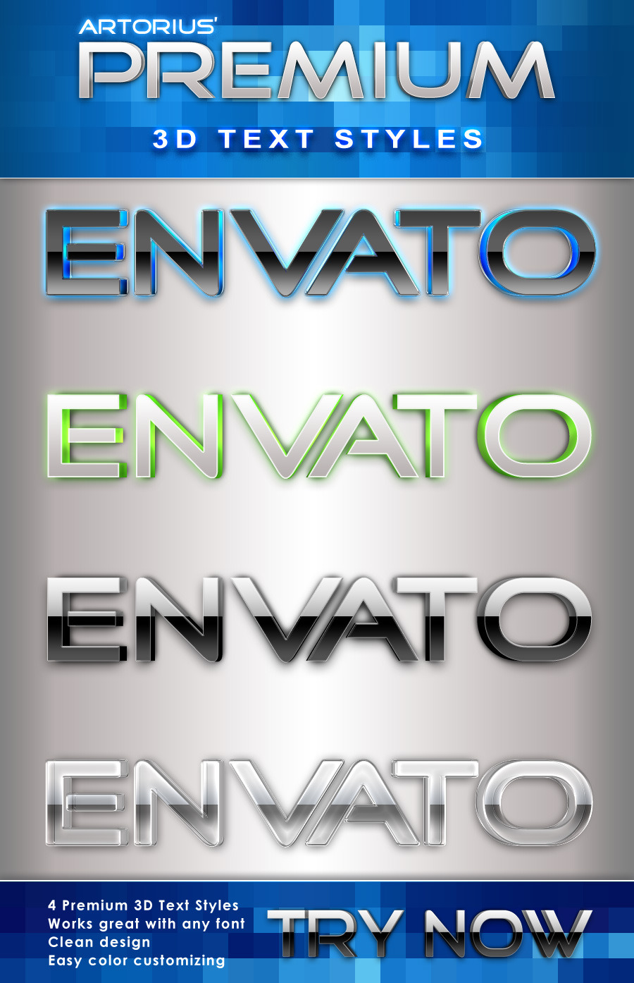 Premium 3D Text Styles