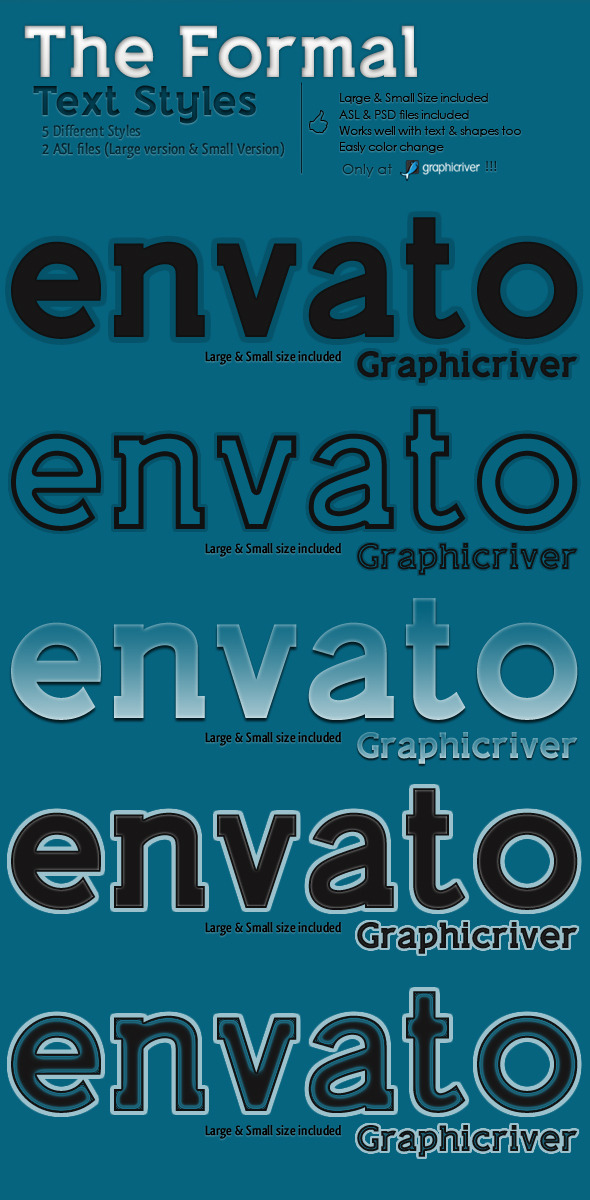 The Formal - Text Styles - Text Effects Styles