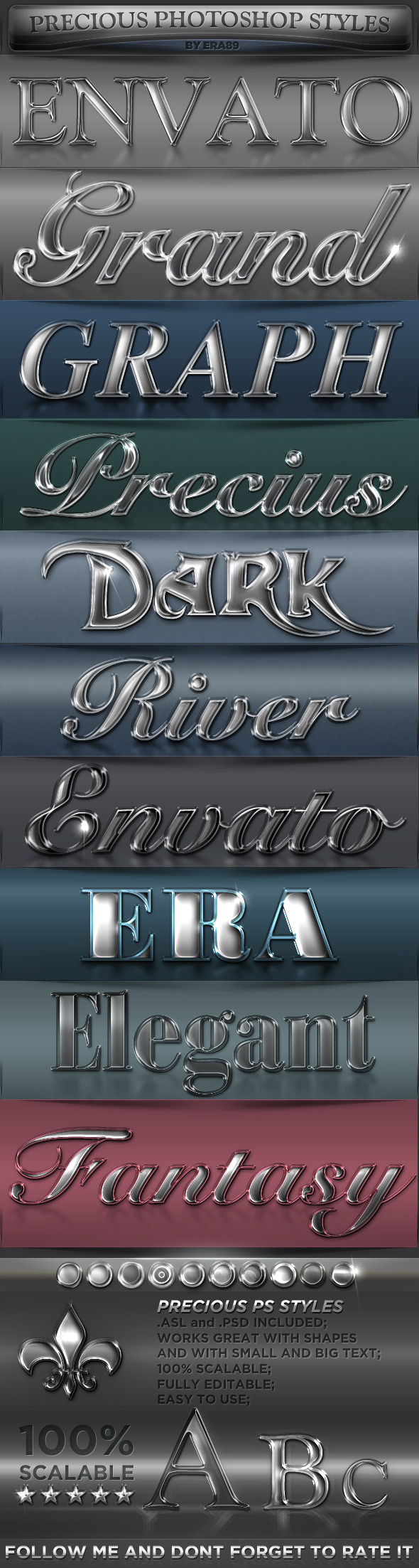 Precious Photoshop Styles - Text Effects Styles