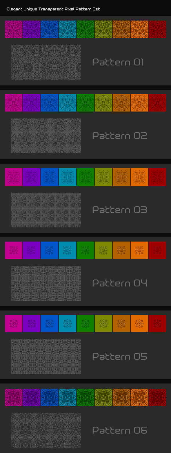 Elegant Unique Transparent Pixel Photoshop Pattern - Textures / Fills / Patterns Photoshop