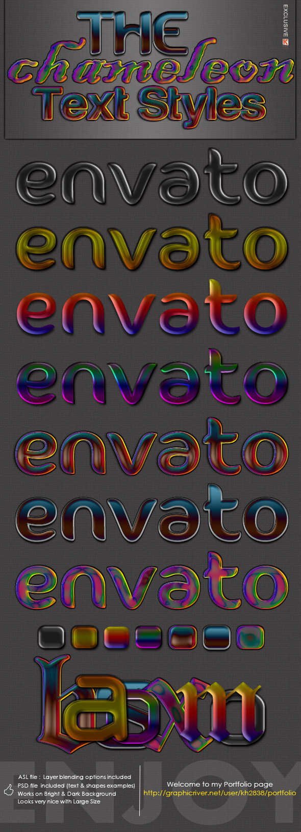 The Chameleon - Text Styles - Text Effects Styles