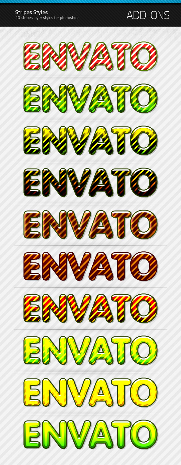 Stripes Styles - Text Effects Styles