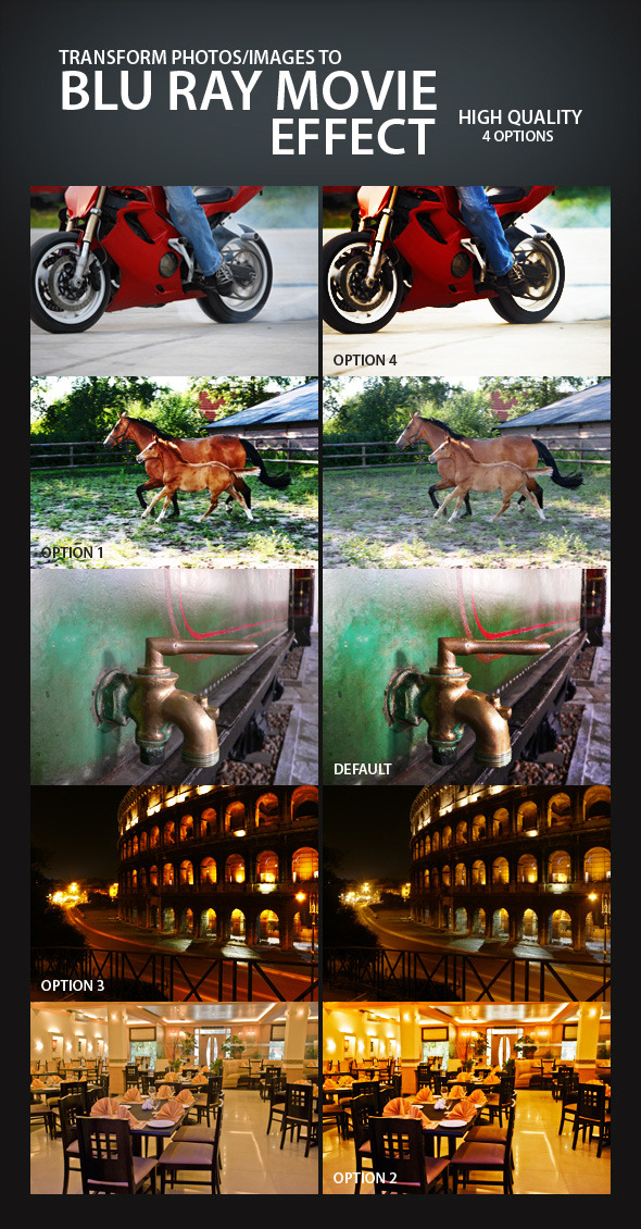 Blu Ray Movie Effect - Photo Effects Actions