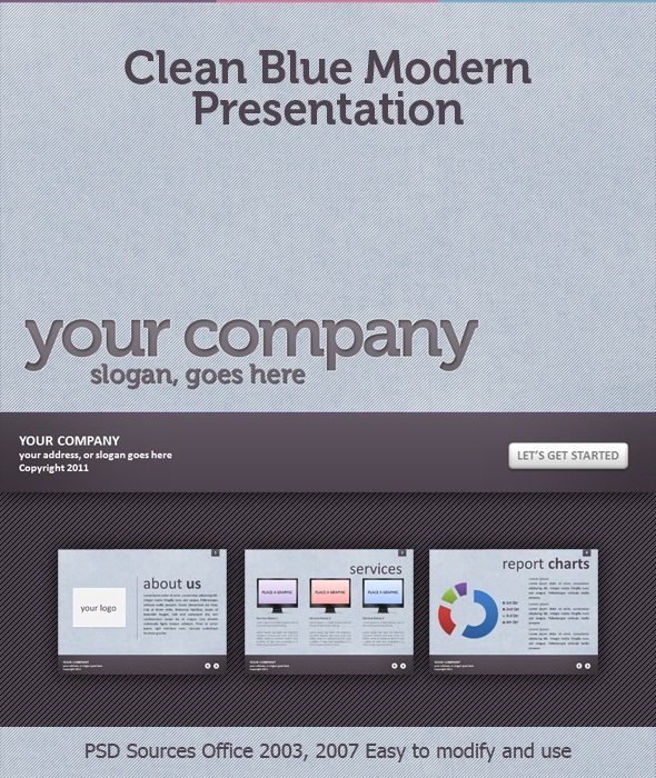 Clean Blue Textured Modern Presentation