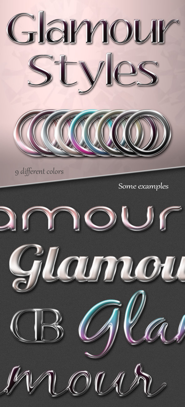 Glamour Photoshop Text Styles - Text Effects Styles