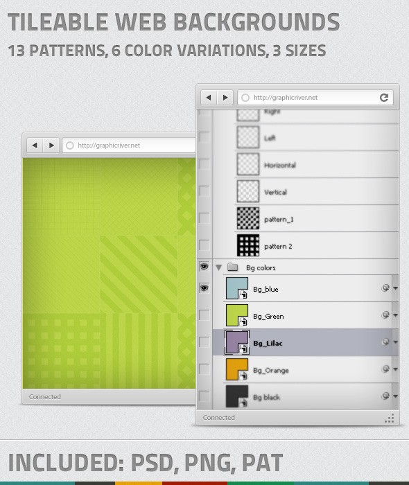 Tileable web backgrounds patterns