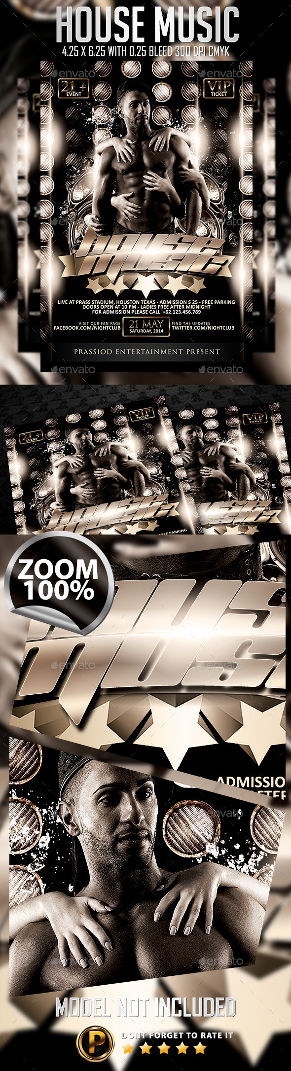House Music Flyer Template - Clubs & Parties Events