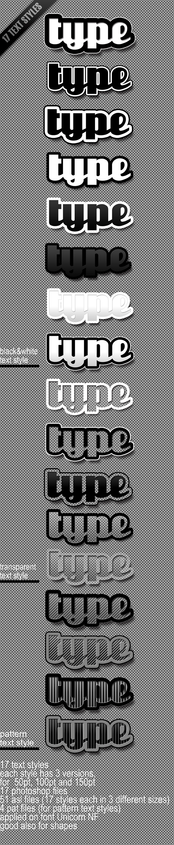 Text Styles - Text Effects Styles