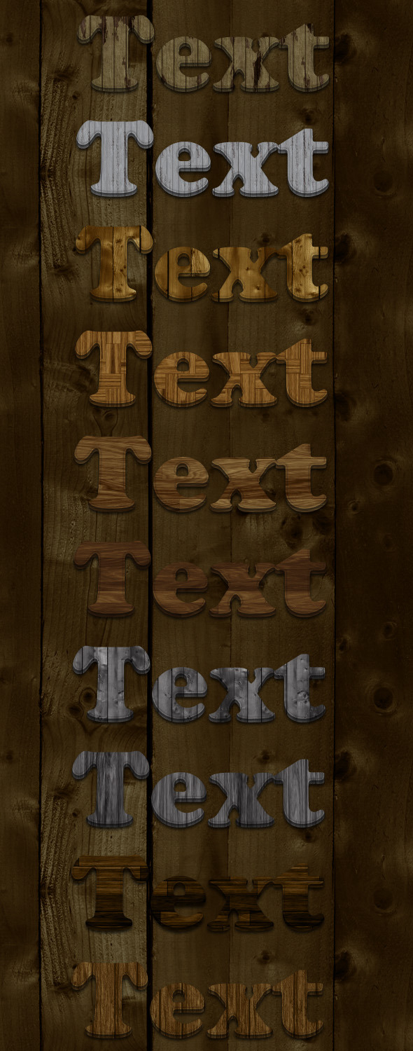 10 New Wood Styles - Text Effects Styles