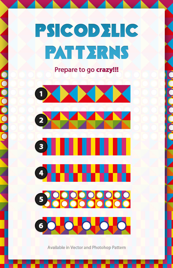 Psicodelic Patterns - Abstract Textures / Fills / Patterns