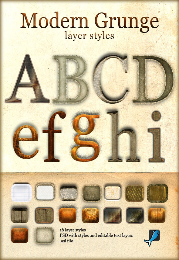 Modern Grunge Layer Styles - Text Effects Styles