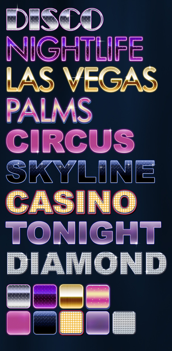 Vegas Party Styles - Text Effects Styles