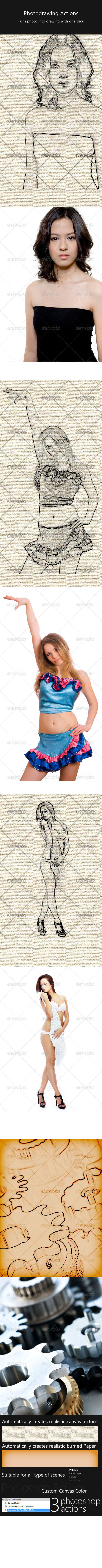 Photo Drawing Action Pack - Photo Effects Actions