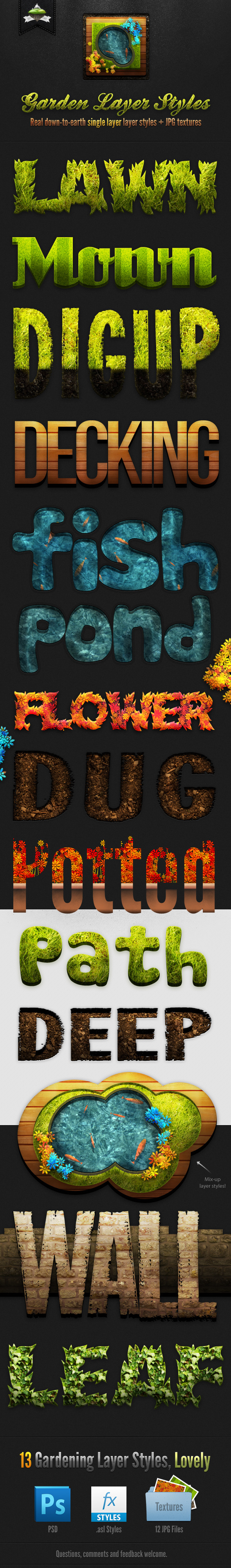 Garden Layer & Text Styles - Text Effects Styles