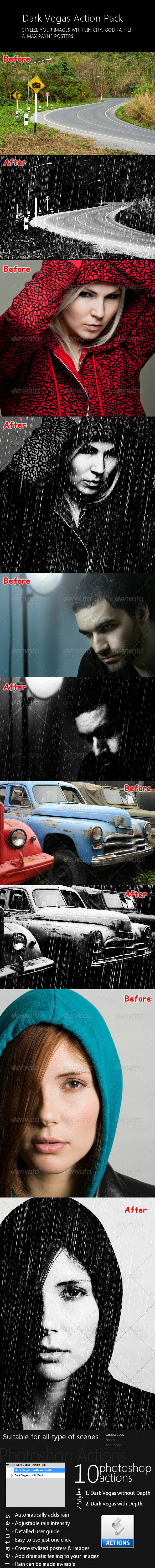 Dark Vegas Action Pack - Photo Effects Actions